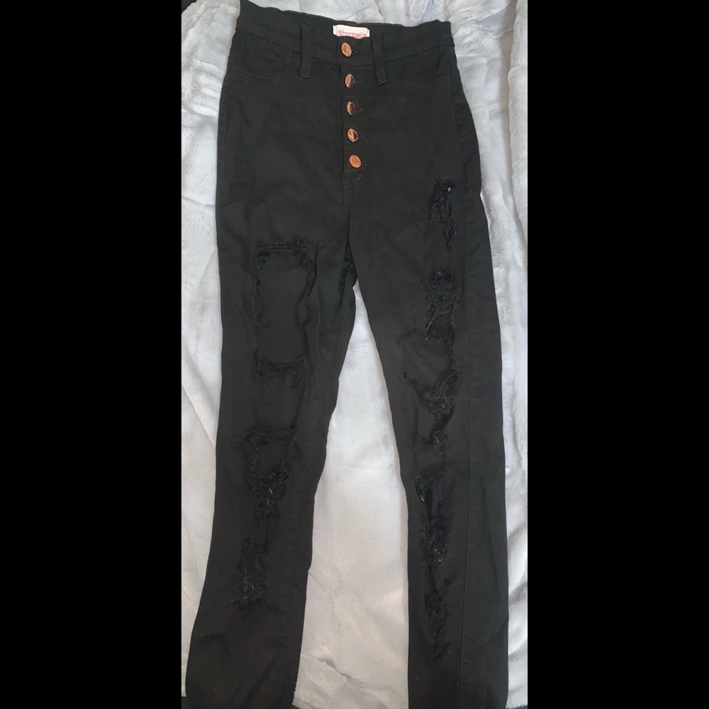 High Waisted Ripped Jeggings